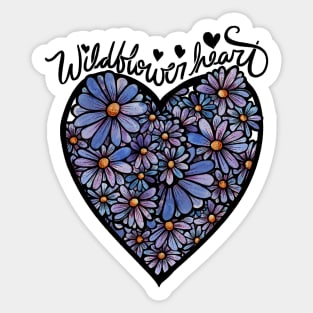 Wildflower Heart Sticker